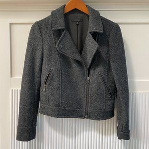 Ann Taylor - Notched Wool Blend Moto Jacket
